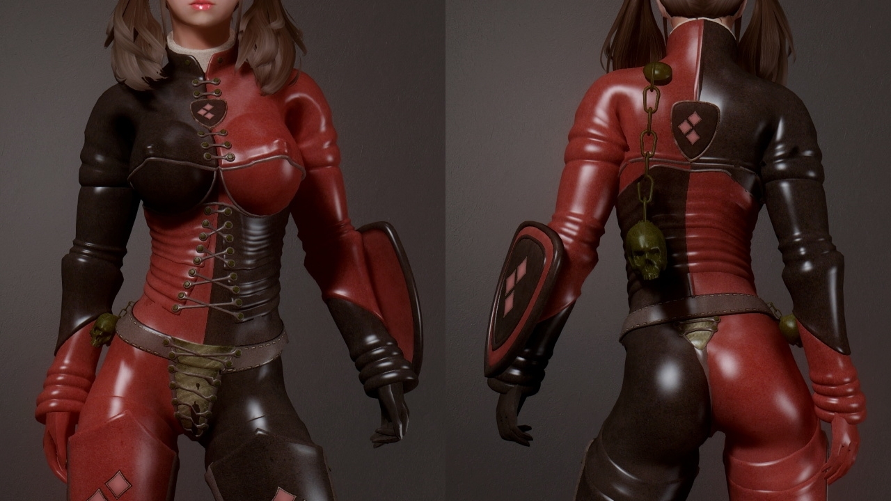 【Skyrim】Harley Quinn armor TREMAGA