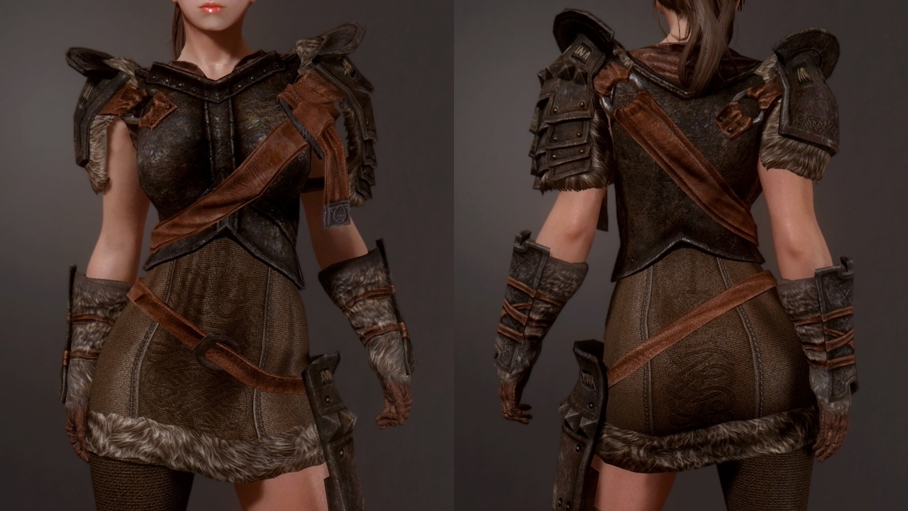 【Skyrim SE】Girl’s Heavy Armors (Iron / Banded Iron) TREMAGA