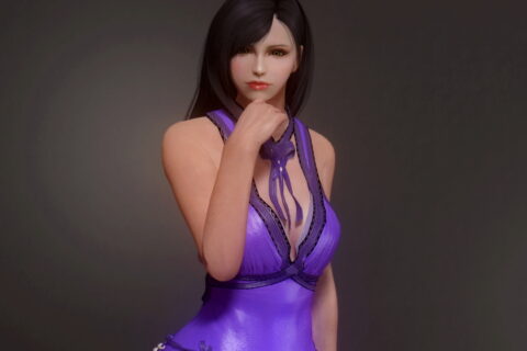 【Skyrim SE】[Ashtoreth] Tifa Mature Dress